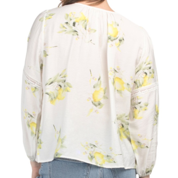 NWT Long Sleeve Lemon Print Top Size US XL - Picture 2 of 4